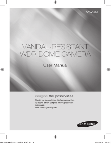 Samsung SCV-3120 User manual Samsung SCV-3120 User manual
