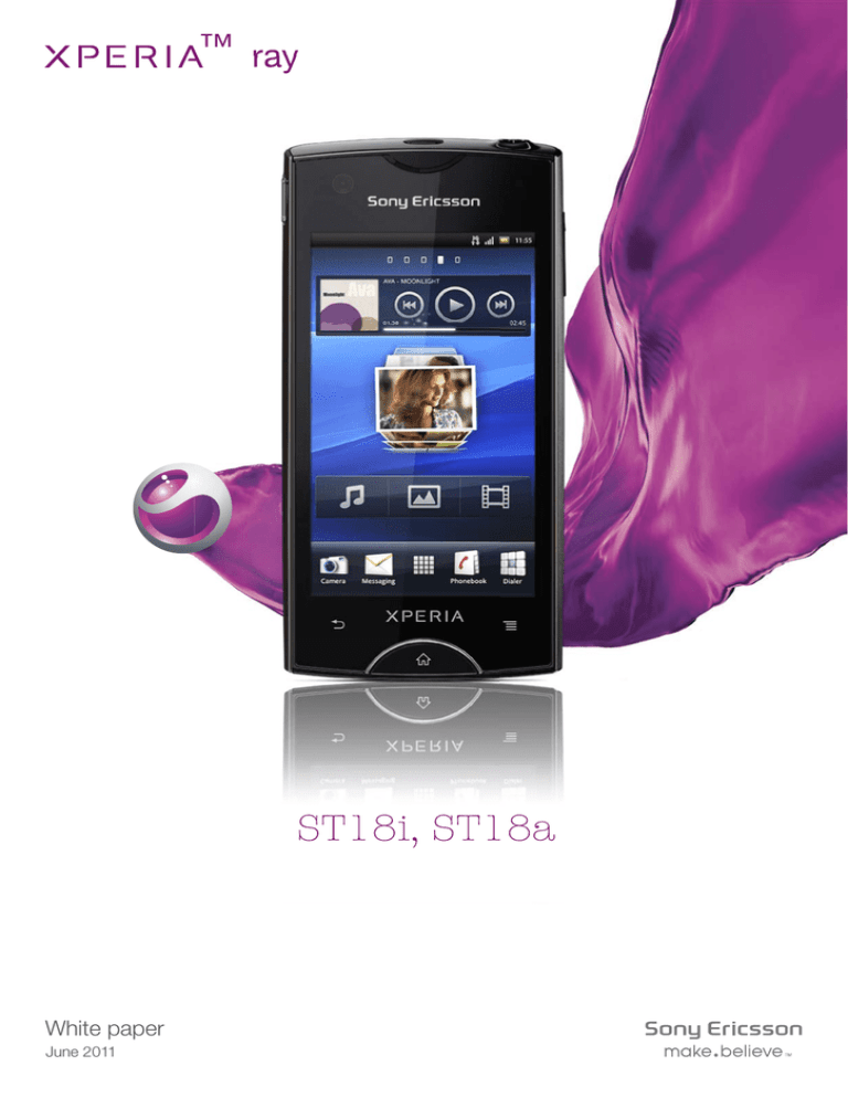 Sony 1252-4366, 1252-4367, 1252-4368, 872327, 1252-4369, Sony Ericsson Xperia Ray Datasheet Sony 1252-4366, 1252-4367, 1252-4368, 872327, 1252-4369, Sony Ericsson Xperia Ray Datasheet