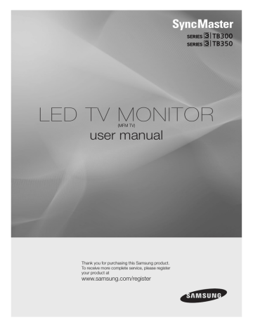 Samsung T24B350EW, T22B350EW, TB350 User manual Samsung T24B350EW, T22B350EW, TB350 User manual