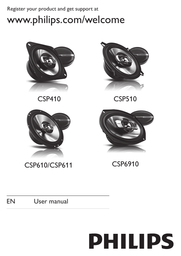 Philips CSP610, CSP510, CSP6910, CSP611/00 User manual Philips CSP610, CSP510, CSP6910, CSP611/00 User manual
