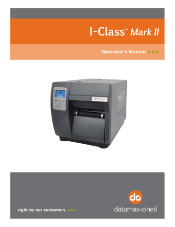 Datamax O'Neil I-Class 4310e User manual | Manualzz Datamax O'Neil I-Class 4310e User manual | Manualzz