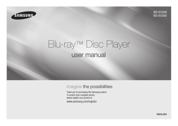 Samsung BD-E5300 + Fast & Furious: The Complete Collection, Blu-ray, BD-E5300 User manual Samsung BD-E5300 + Fast & Furious: The Complete Collection, Blu-ray, BD-E5300 User manual