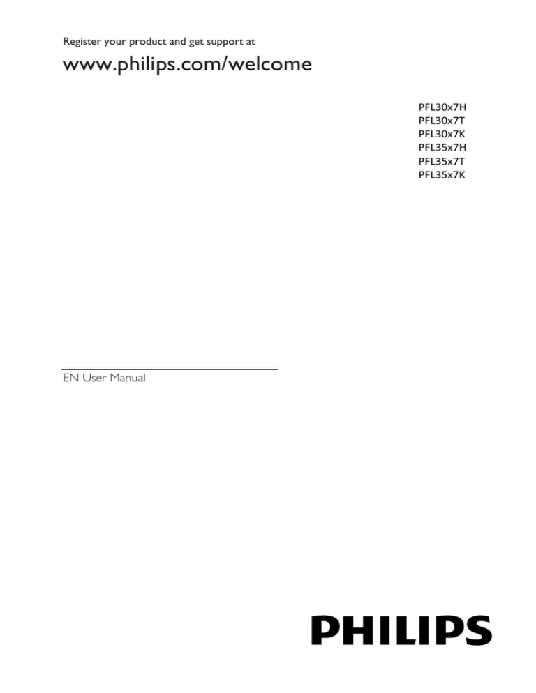 Philips 22PFL3507H, 42PFL3527H, 42PFL3527K, 32PFL3017K, 19PFL3507H, 24PFL3507H, 42PFL3507T, 22PFL3517H/12 User manual Philips 22PFL3507H, 42PFL3527H, 42PFL3527K, 32PFL3017K, 19PFL3507H, 24PFL3507H, 42PFL3507T, 22PFL3517H/12 User manual