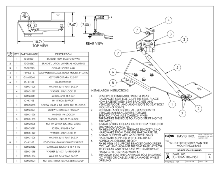 Panasonic C-HDM-106 Installation guide Panasonic C-HDM-106 Installation guide