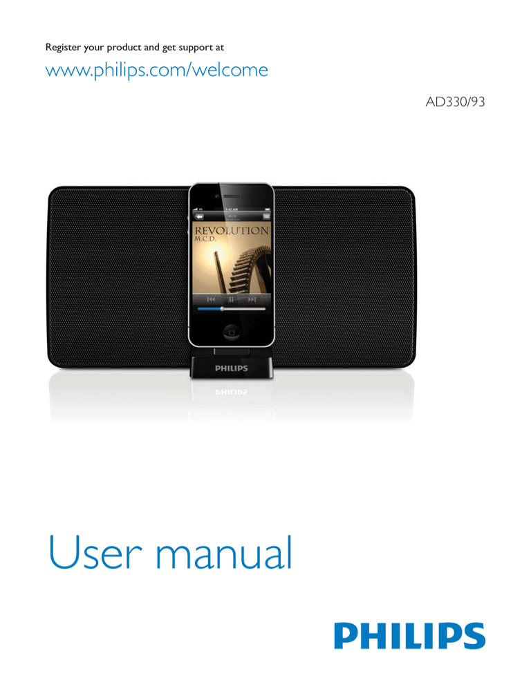 Philips AD330 User manual Philips AD330 User manual