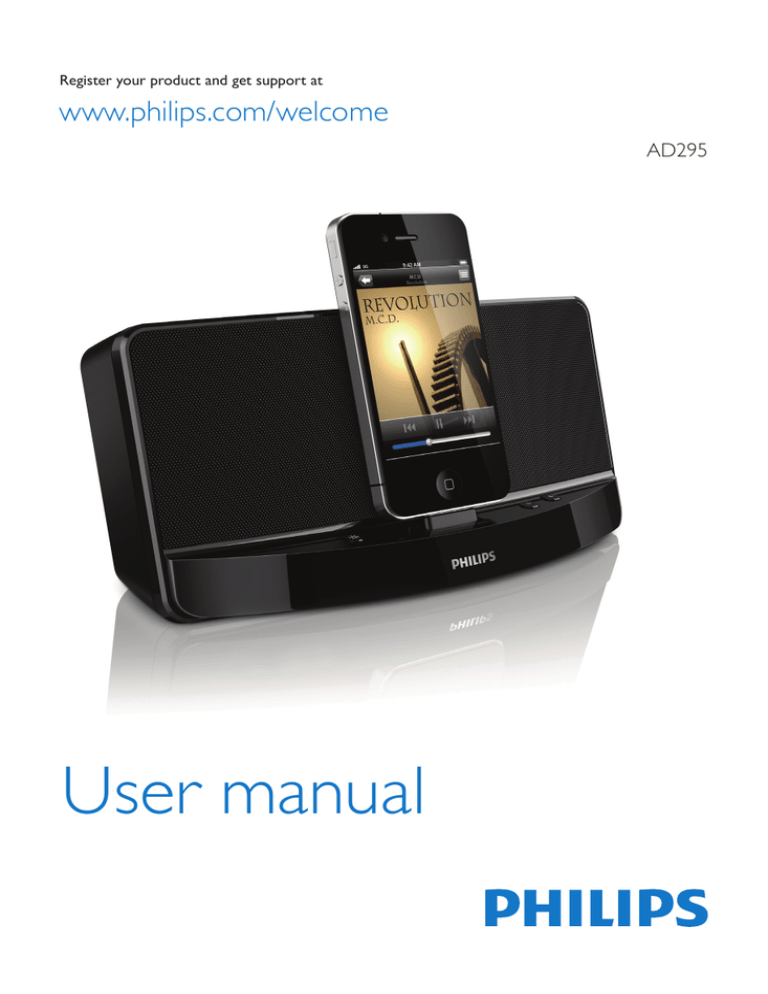 Philips AD295 User manual Philips AD295 User manual