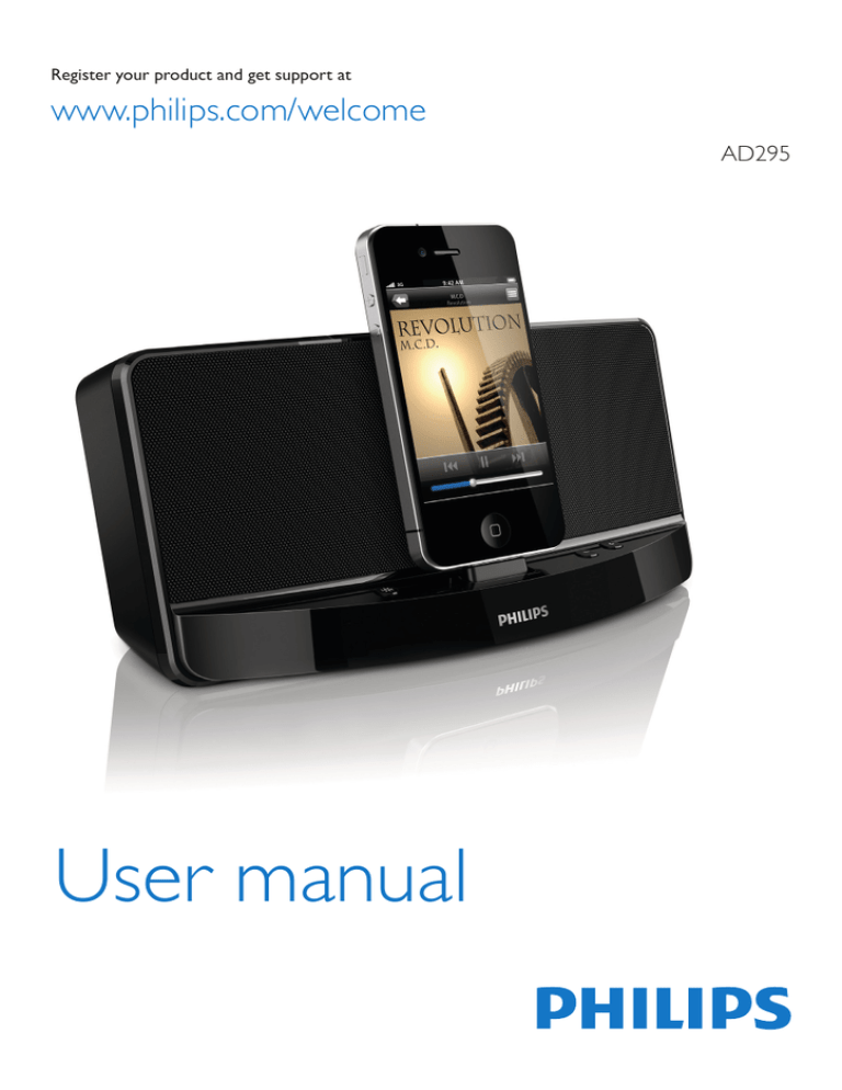 Philips AD295 User manual Philips AD295 User manual