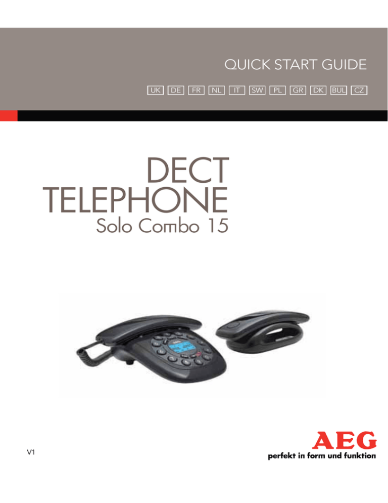AEG SOLO COMBO 15 Installation guide AEG SOLO COMBO 15 Installation guide