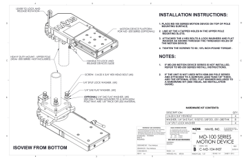 Panasonic C-MD-104 Installation guide Panasonic C-MD-104 Installation guide