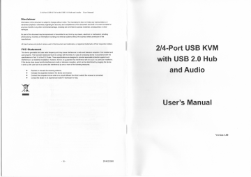 SYBA SY-KVM20107 User manual SYBA SY-KVM20107 User manual