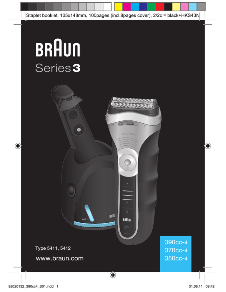 Braun Series 3 390cc-4 Specification Braun Series 3 390cc-4 Specification