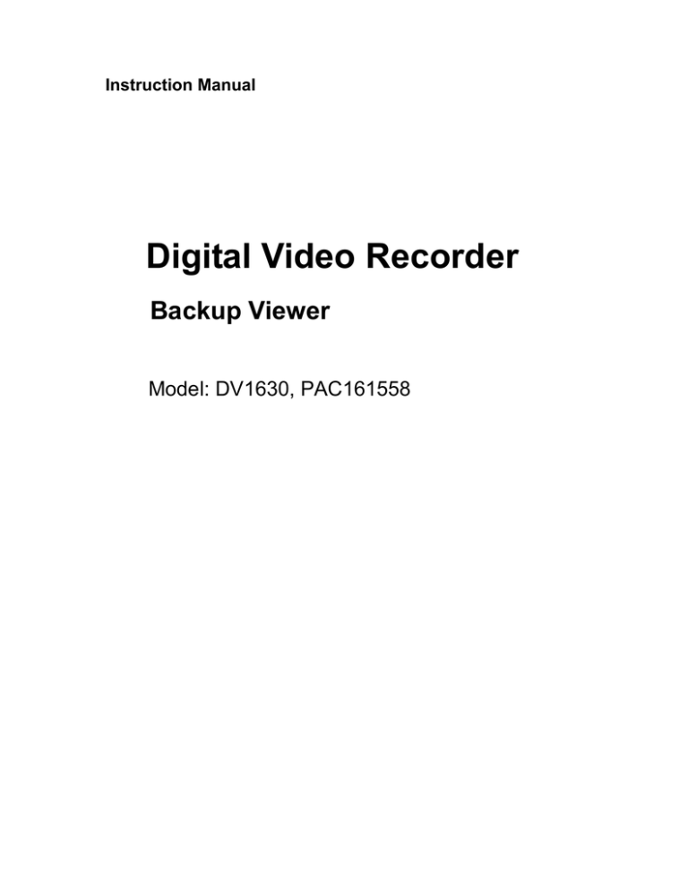 Clover Technologies Group DV1630, PAC161558 User manual Clover Technologies Group DV1630, PAC161558 User manual