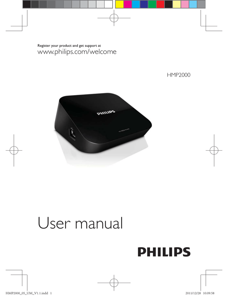 Philips HMP2000 User manual Philips HMP2000 User manual