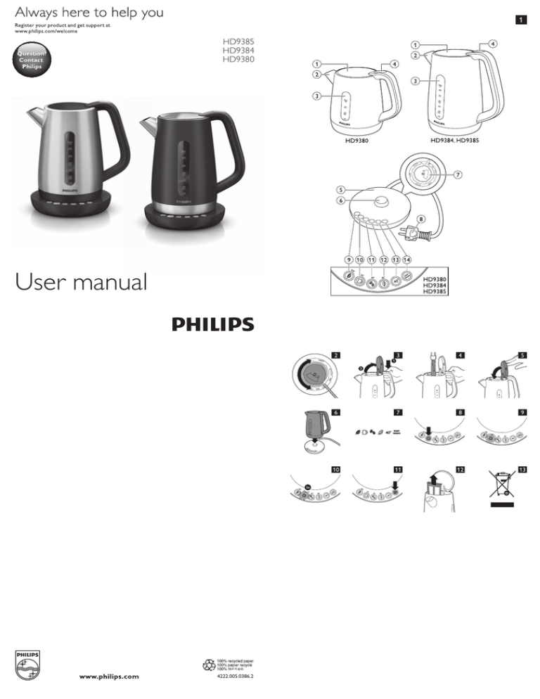 Philips HD9380/21, Avance Collection User manual Philips HD9380/21, Avance Collection User manual