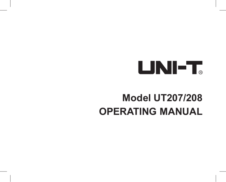 Uni-Trend UT207 Specification Uni-Trend UT207 Specification