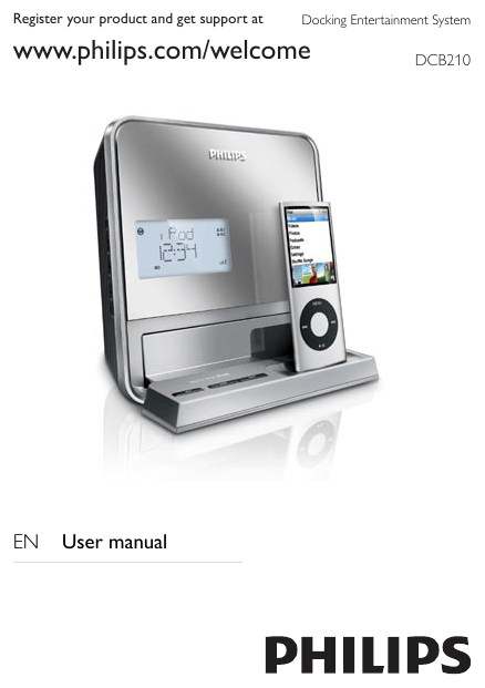 Philips DCB210, DCB210/05 User manual Philips DCB210, DCB210/05 User manual