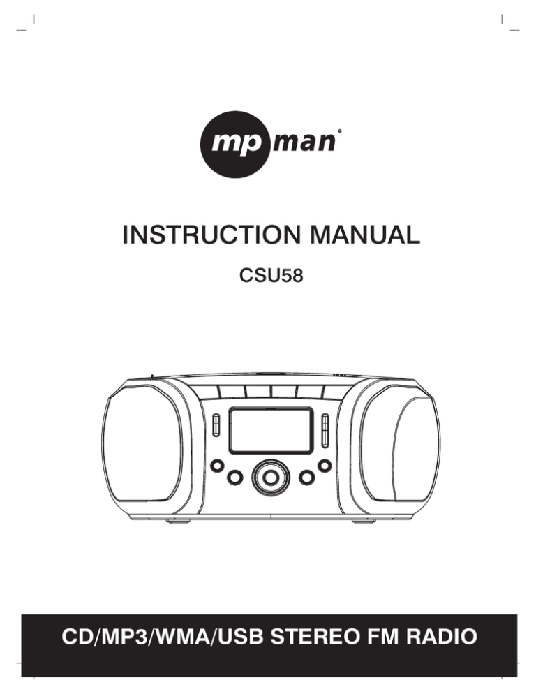 MPMan CSU58 User manual MPMan CSU58 User manual