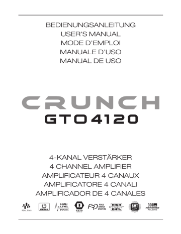 Crunch GTO4120 audio amplifier User's manual | Manualzz
