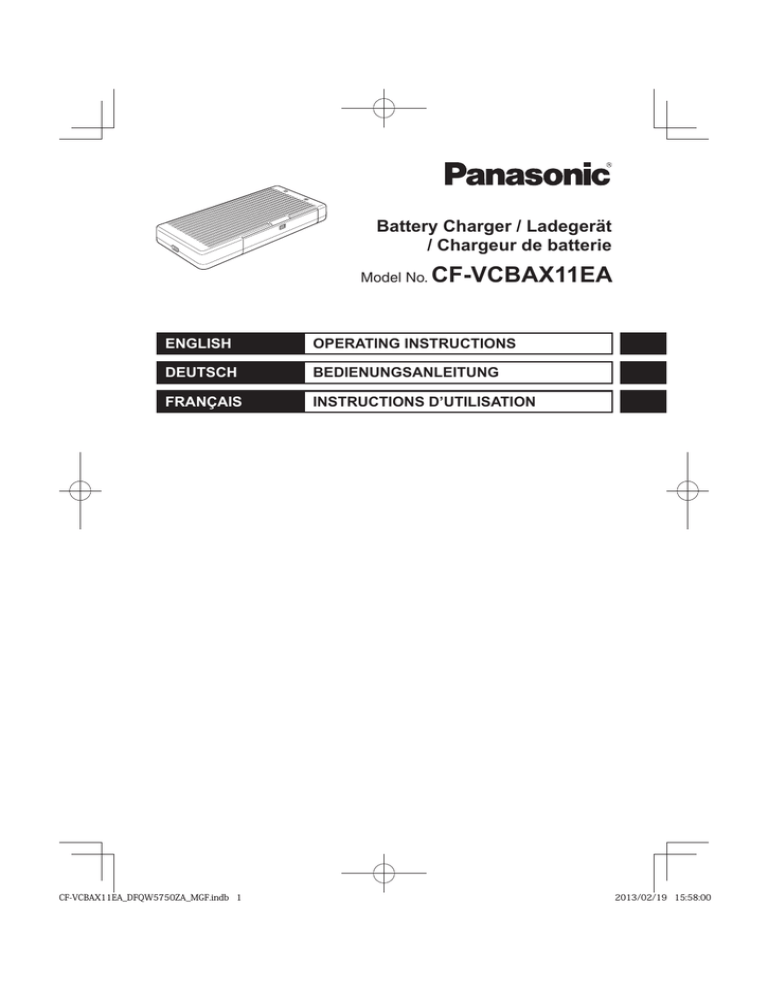 Panasonic CF-VCBAX11EA Operating instructions Panasonic CF-VCBAX11EA Operating instructions