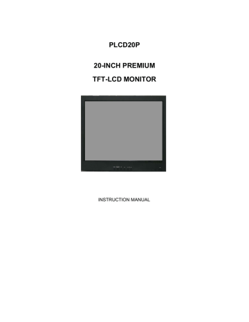 Panasonic PLCD20P Instruction manual Panasonic PLCD20P Instruction manual