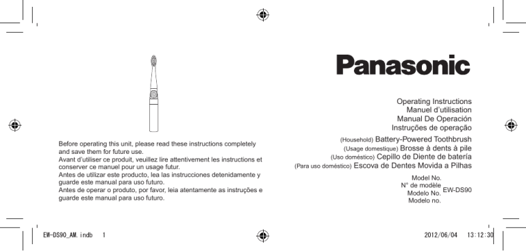 Panasonic EW-DS90-S, EW-DS90QP, EW-DS90-P, EW-DS90QS, EW-DS90-K, EW-DS90QK Operating instructions Panasonic EW-DS90-S, EW-DS90QP, EW-DS90-P, EW-DS90QS, EW-DS90-K, EW-DS90QK Operating instructions