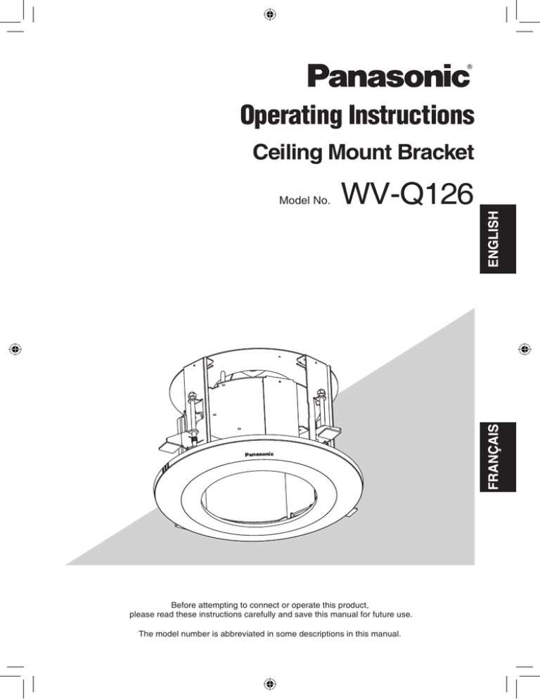 Panasonic WV-Q126 Operating instructions Panasonic WV-Q126 Operating instructions