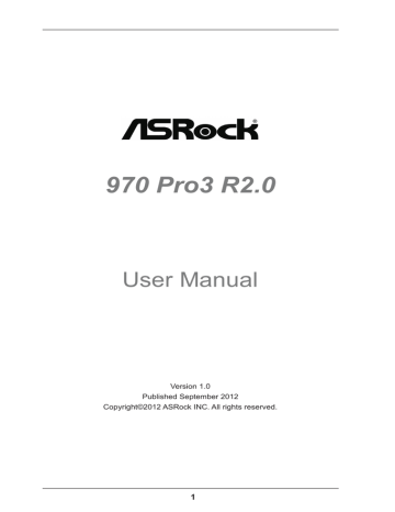 Asrock 970 Pro3 R2.0 User manual | Manualzz Asrock 970 Pro3 R2.0 User manual | Manualzz