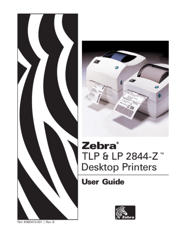 Zebra TLP 2844-Z User guide | Manualzz