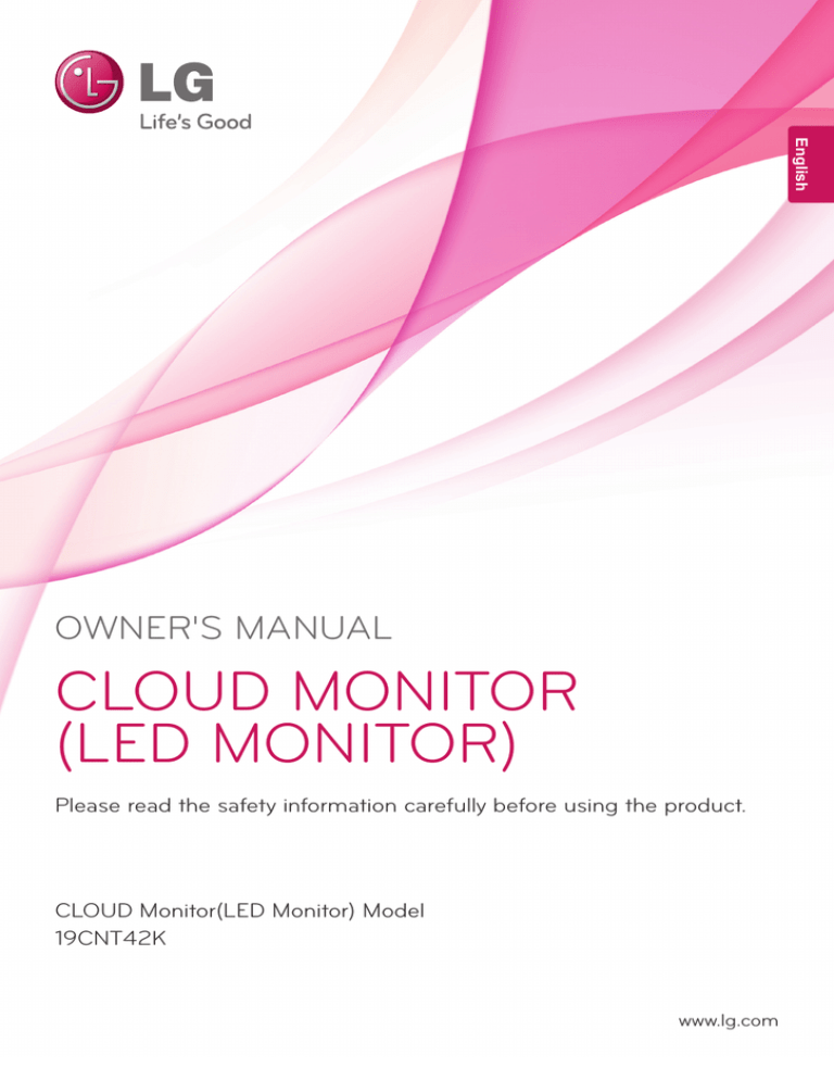 LG 19CNT42K-B Owner's manual LG 19CNT42K-B Owner's manual