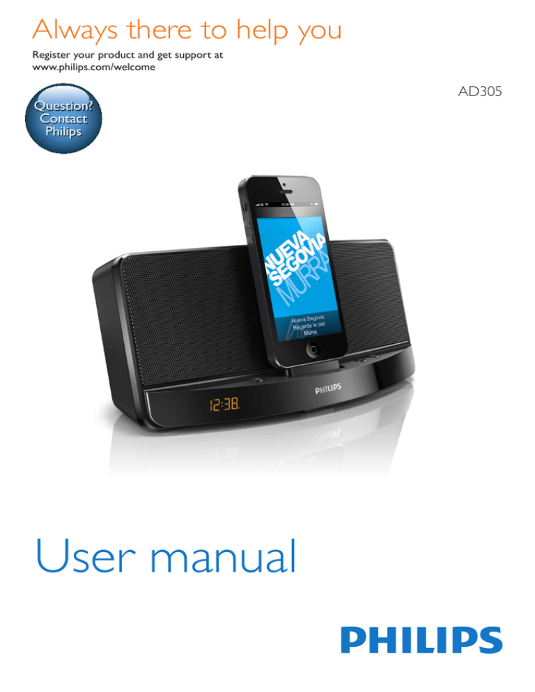 Philips AD305/37, AD305 User manual Philips AD305/37, AD305 User manual