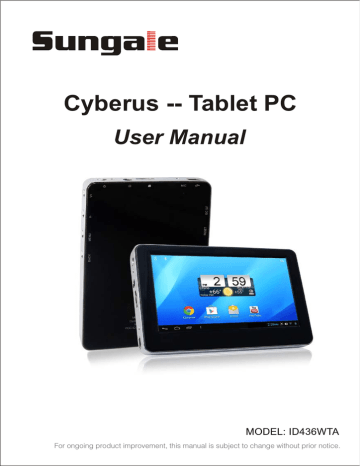 Sungale ID436WTA 4GB Black tablet User manual | Manualzz Sungale ID436WTA 4GB Black tablet User manual | Manualzz