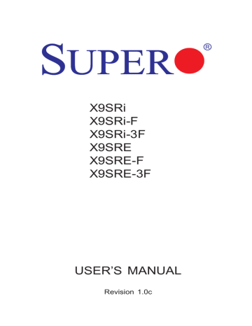 Supermicro X9SRE Bulk User manual | Manualzz
