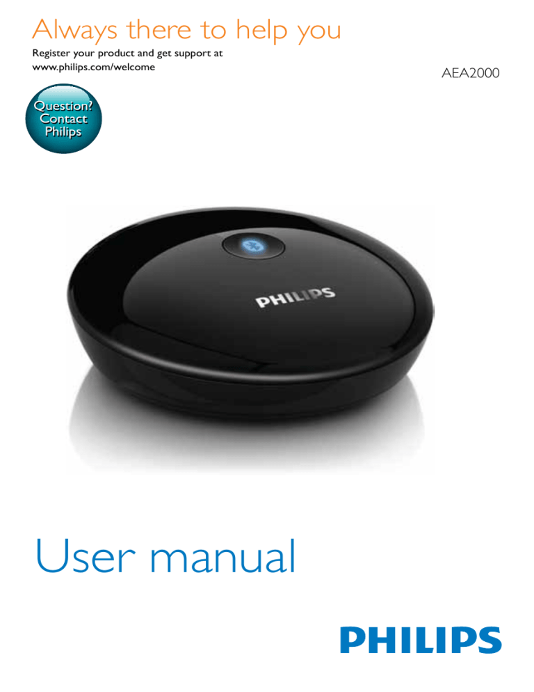Philips AEA2000 User manual Philips AEA2000 User manual