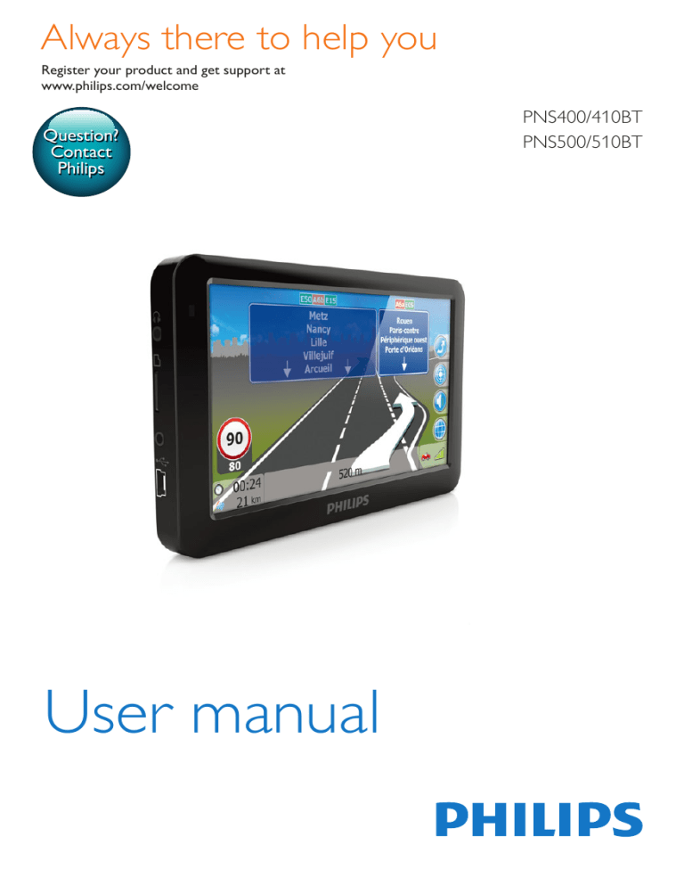 Philips PNS500, PNS400, PNS510BT, PNS410BT User manual Philips PNS500, PNS400, PNS510BT, PNS410BT User manual
