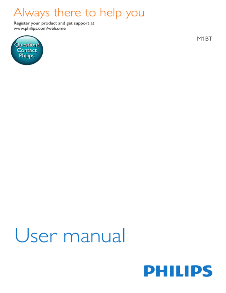 Philips M1BTBL/00, M1BTBL User manual Philips M1BTBL/00, M1BTBL User manual