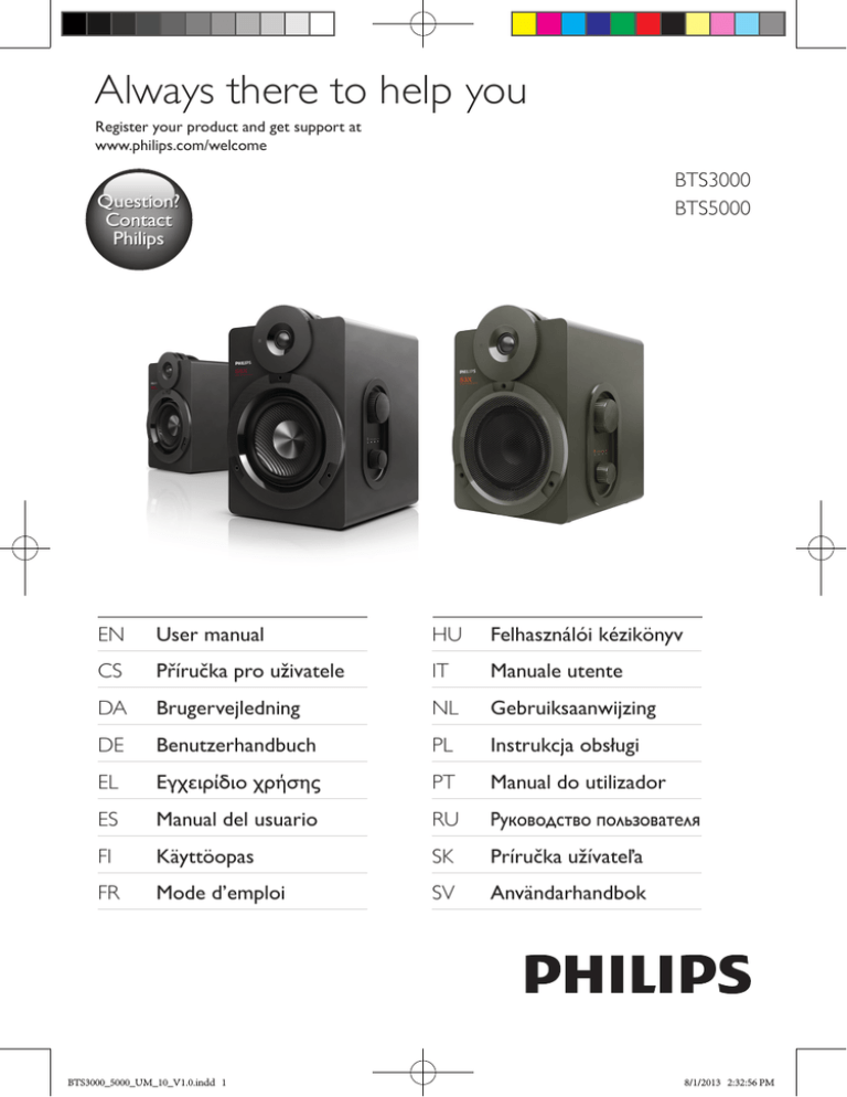 Philips BTS5000W, BTS5000B, BTS5000W/10, BTS3000G/10, BTS3000G, BTS5000B/10 User manual Philips BTS5000W, BTS5000B, BTS5000W/10, BTS3000G/10, BTS3000G, BTS5000B/10 User manual