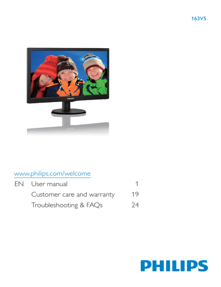 Philips 163V5LSB23 User manual Philips 163V5LSB23 User manual