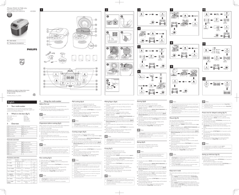 Philips HD3058/03 User manual Philips HD3058/03 User manual