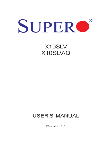 Supermicro X10SLV-Q User's manual | Manualzz