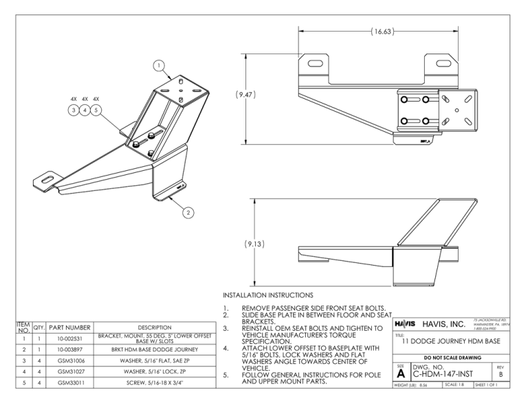 Panasonic C-HDM-147 Installation Instructions Panasonic C-HDM-147 Installation Instructions