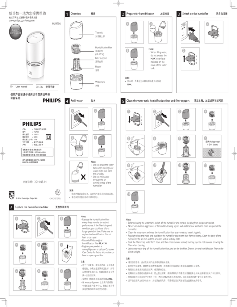 Philips HU4706, HU4706/02, HU4706/03 User manual Philips HU4706, HU4706/02, HU4706/03 User manual