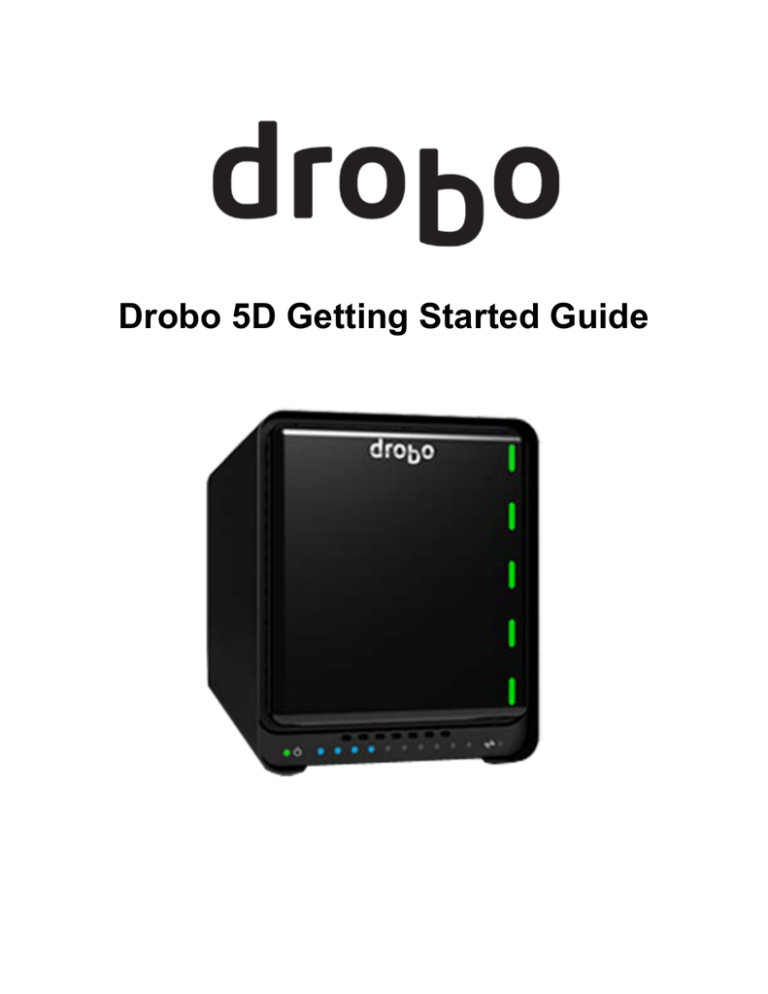 Drobo 5D User guide Drobo 5D User guide