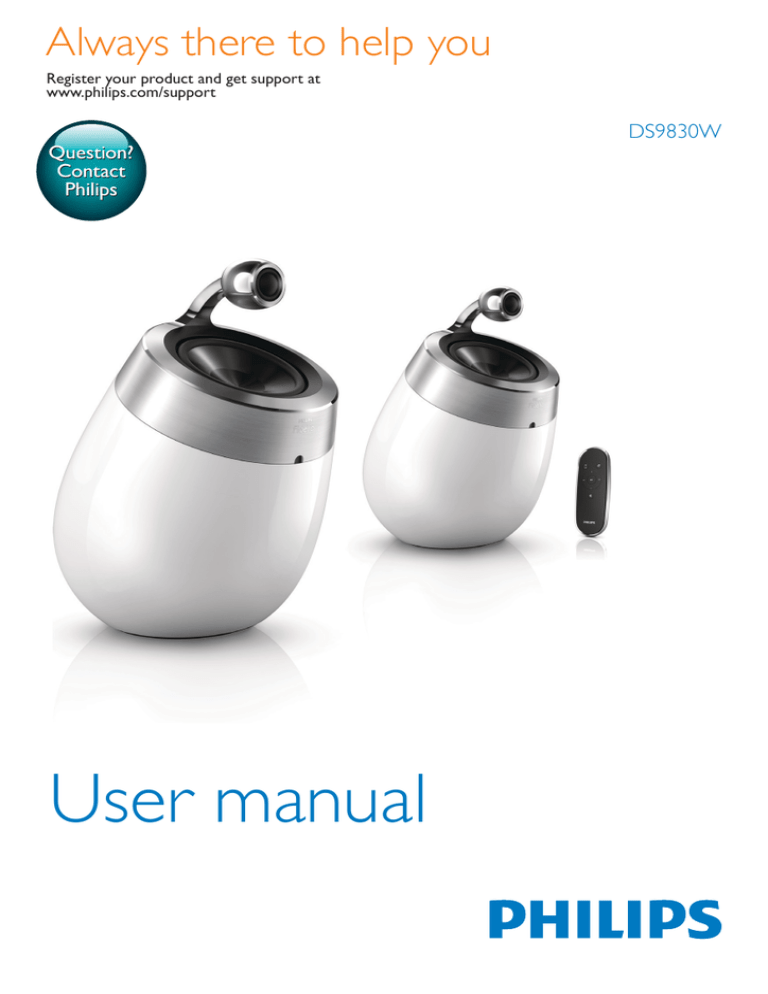 Philips DS9830W User manual Philips DS9830W User manual