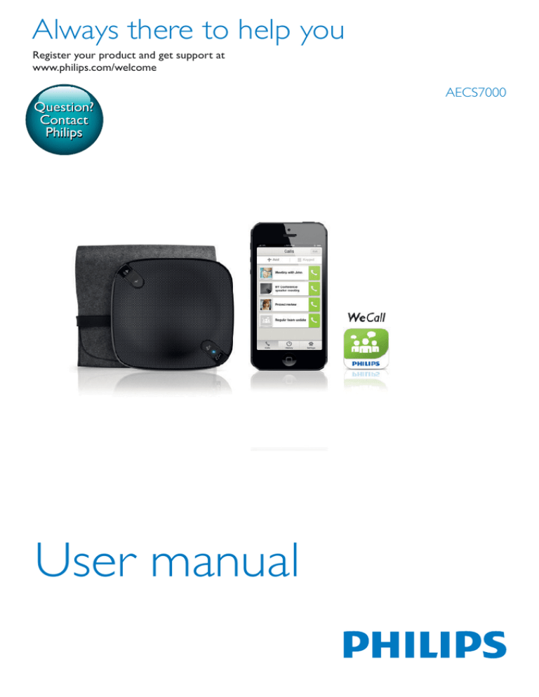 Philips AECS7000 User manual Philips AECS7000 User manual