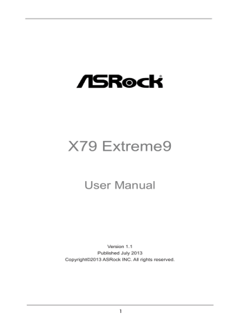 Asrock X79 Extreme9 User manual | Manualzz Asrock X79 Extreme9 User manual | Manualzz