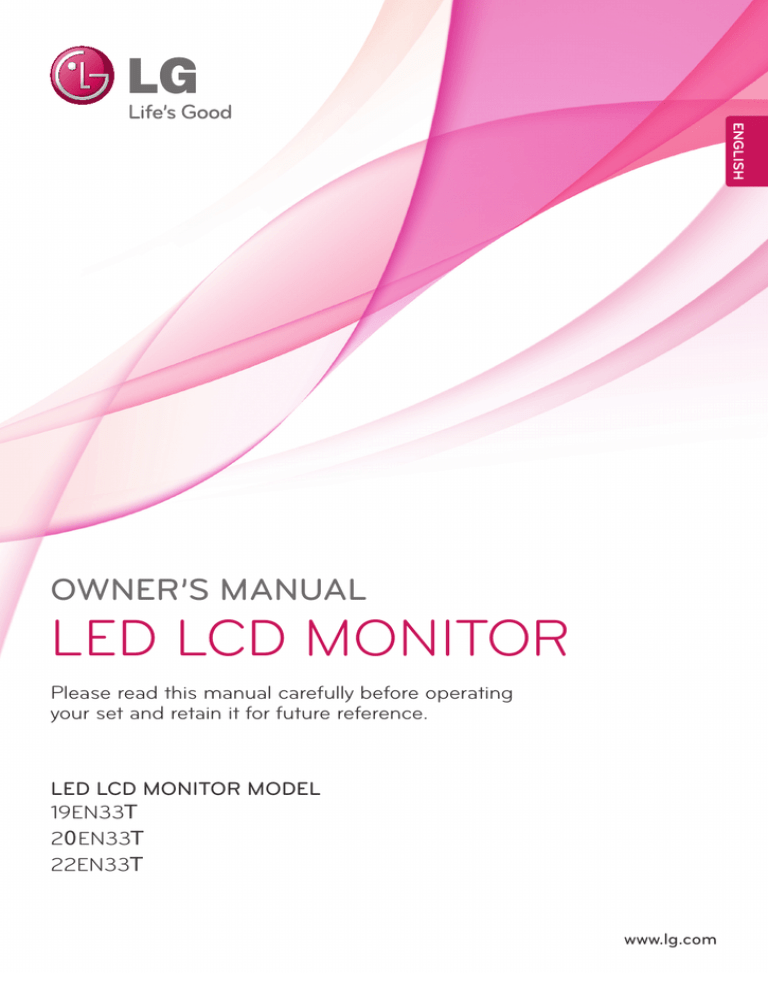 LG 20EN33T, 20EN33T-B, 19EN33T, 22EN33T-B, 19EN33T-B Owner's manual LG 20EN33T, 20EN33T-B, 19EN33T, 22EN33T-B, 19EN33T-B Owner's manual