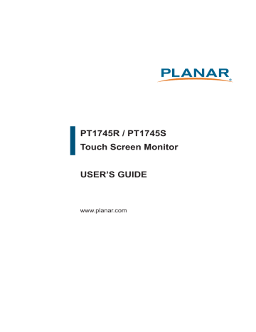 Planar Systems PT1745R Product Manual | Manualzz