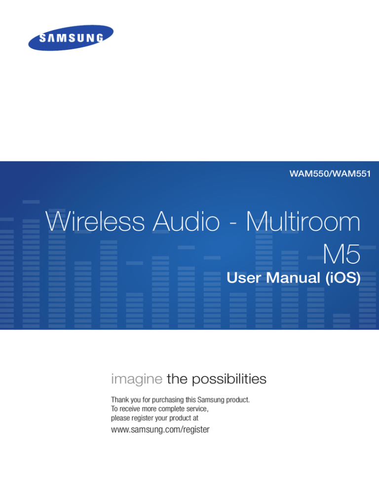 Samsung M5, WAM551, WAM550 User manual Samsung M5, WAM551, WAM550 User manual