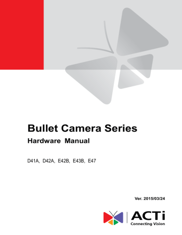 ACTi D41A surveillance camera User manual | Manualzz ACTi D41A surveillance camera User manual | Manualzz