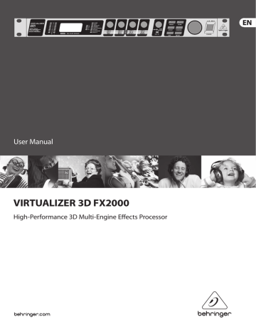 Behringer FX2000 User manual | Manualzz Behringer FX2000 User manual | Manualzz